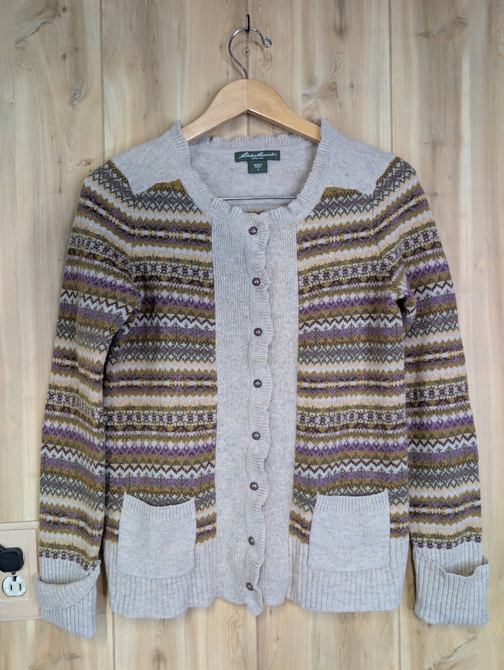 Eddie Bauer Cottagecore Lambswool Cardigan Sweater